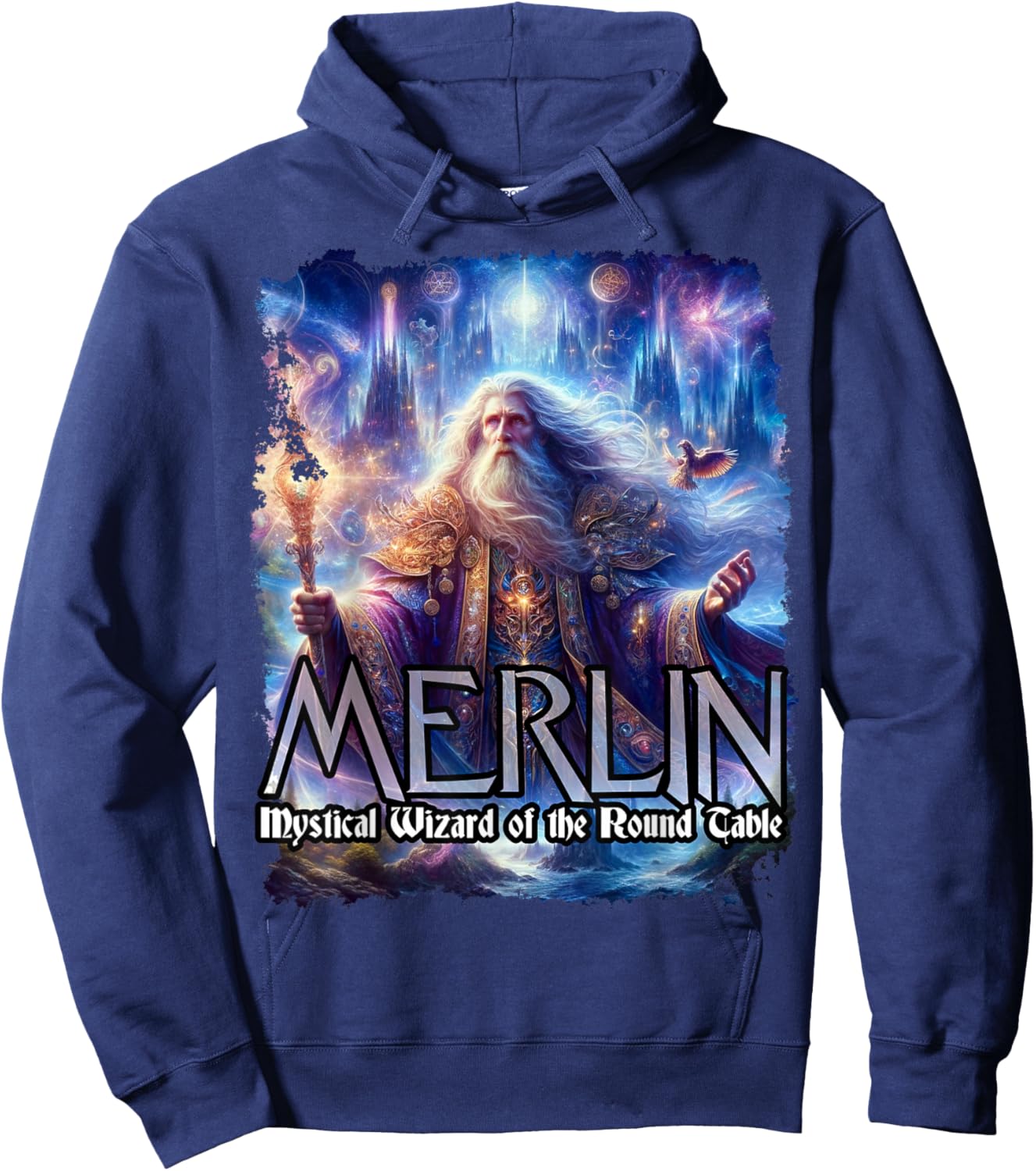 Merlin Wizard of the Round Table Magician Hoodie - Hoodie | Navy