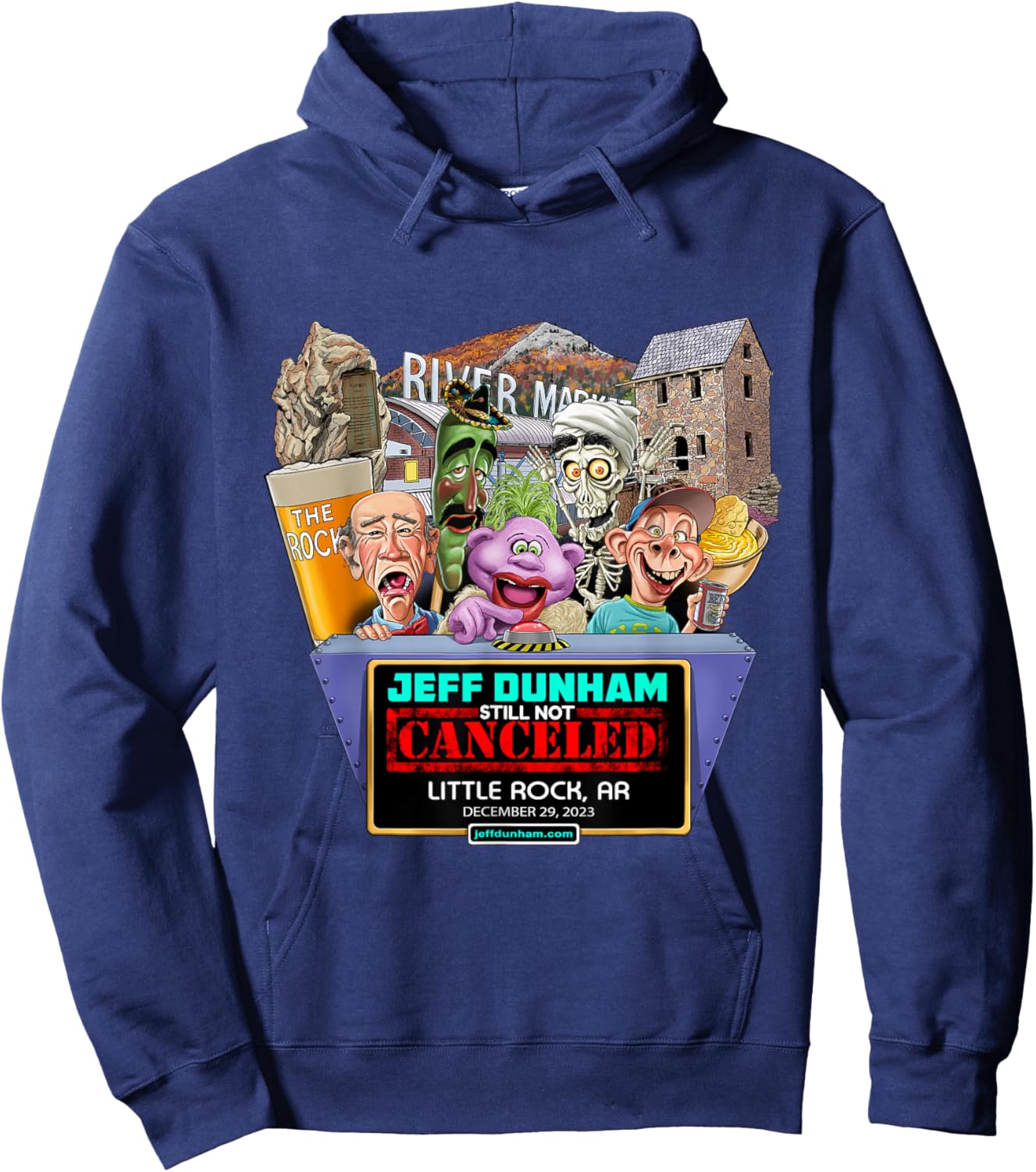 Jeff Dunham Little Rock, AR (2023) Hoodie - Hoodie | Navy