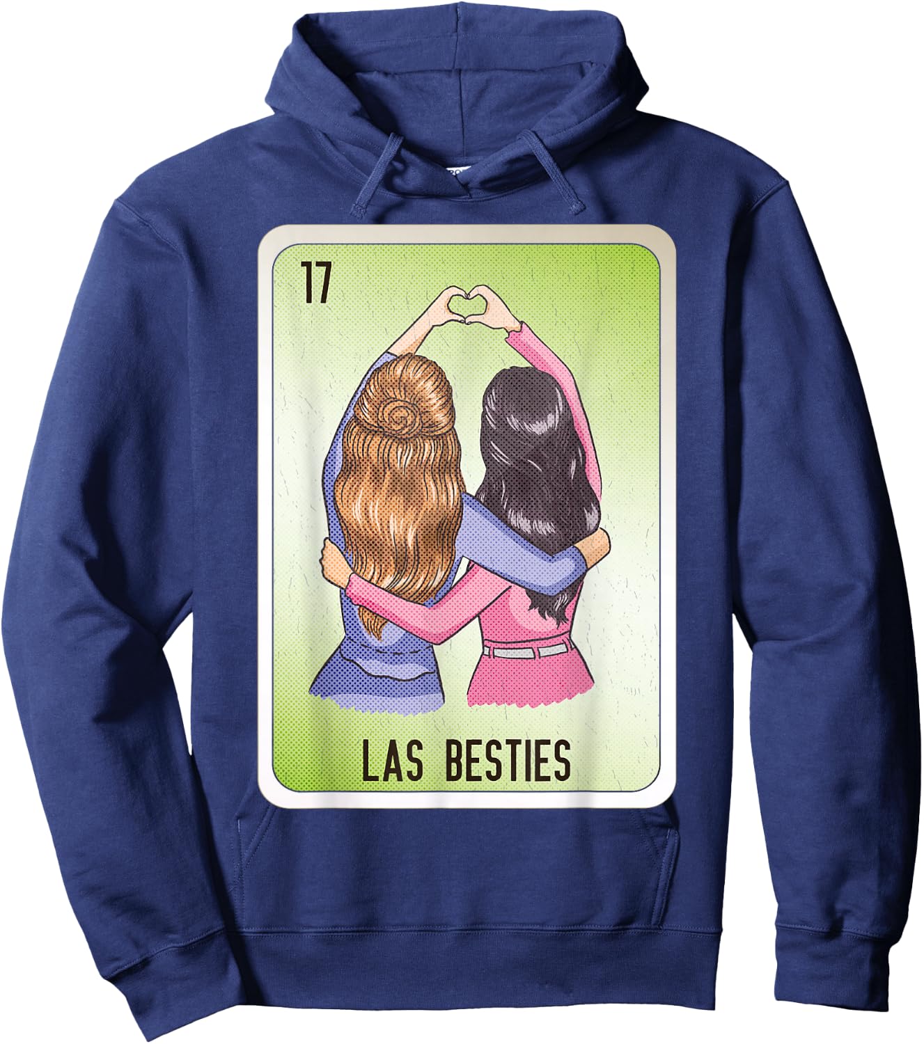 Las Besties Mexican Slang Chicano Bingo Cards Hoodie - Hoodie | Navy
