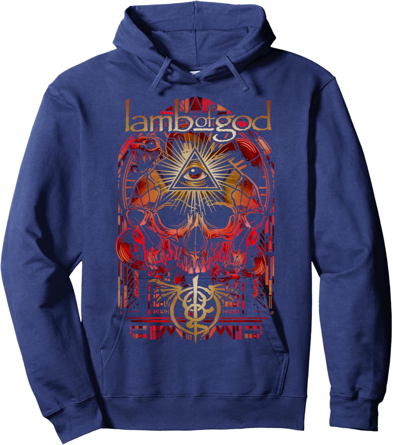 Lamb of God – Stained Glass Yellow Hoodie - Hoodie | Navy