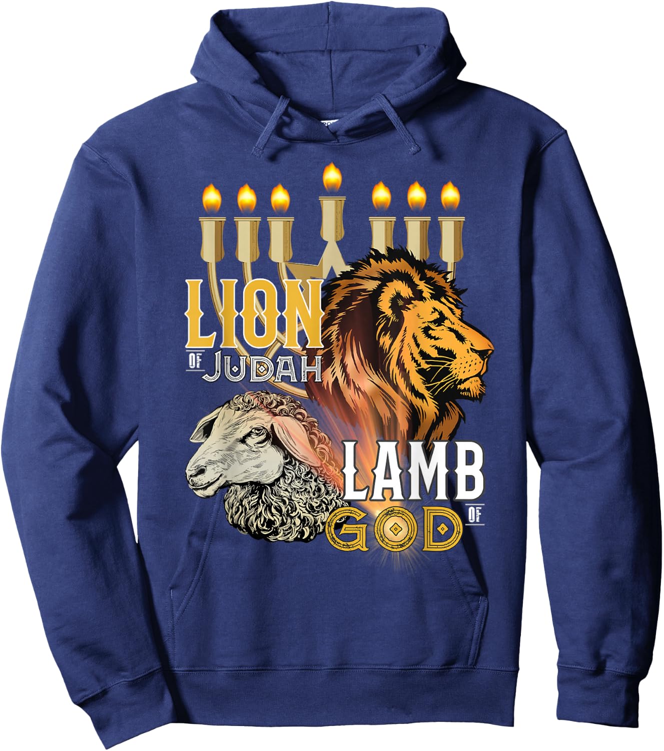 Lion Of Judah Lamb Of God Hoodie - Hoodie | Navy