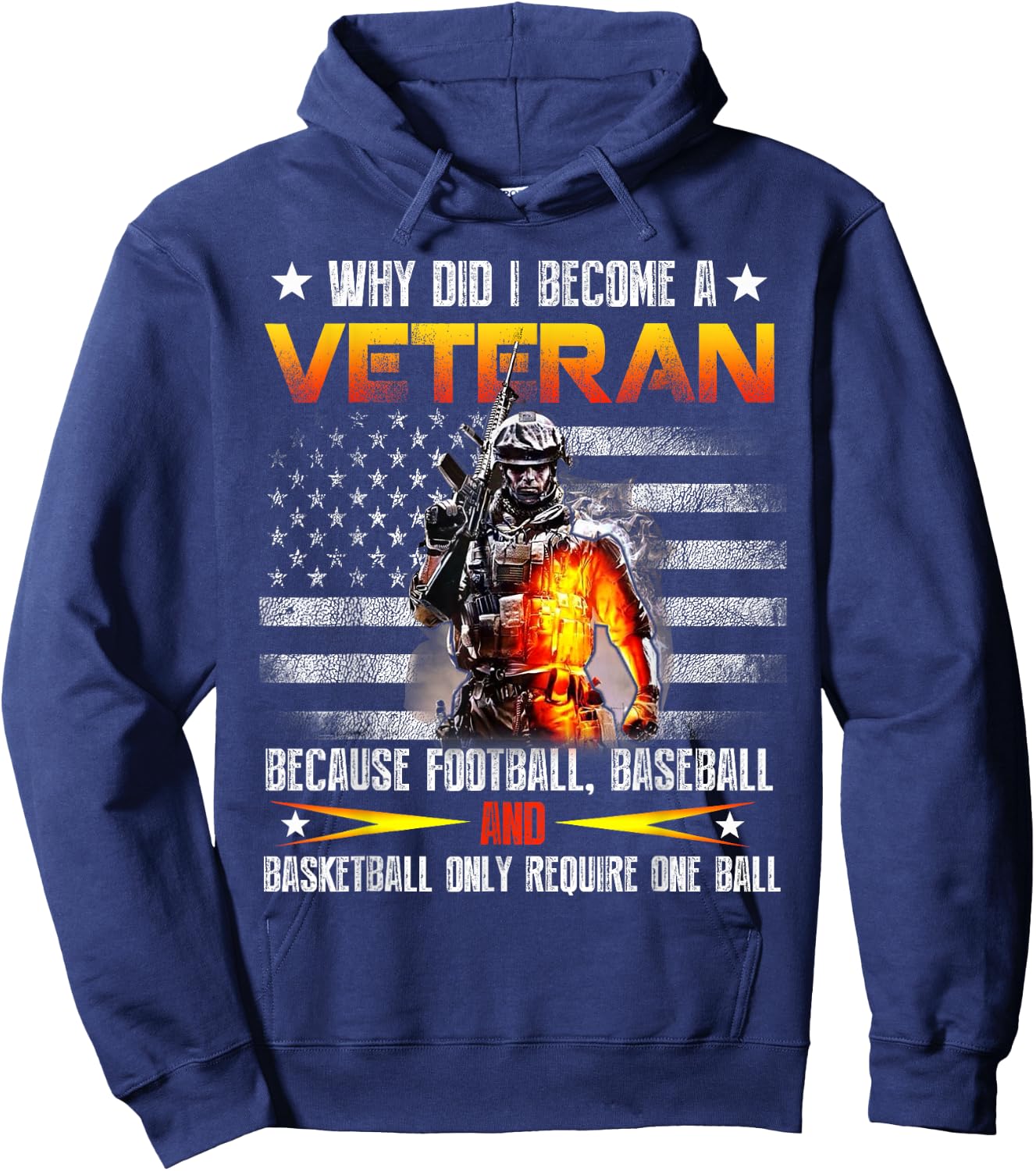 Why Did I Become A Veteran Hoodie - Hoodie | Navy