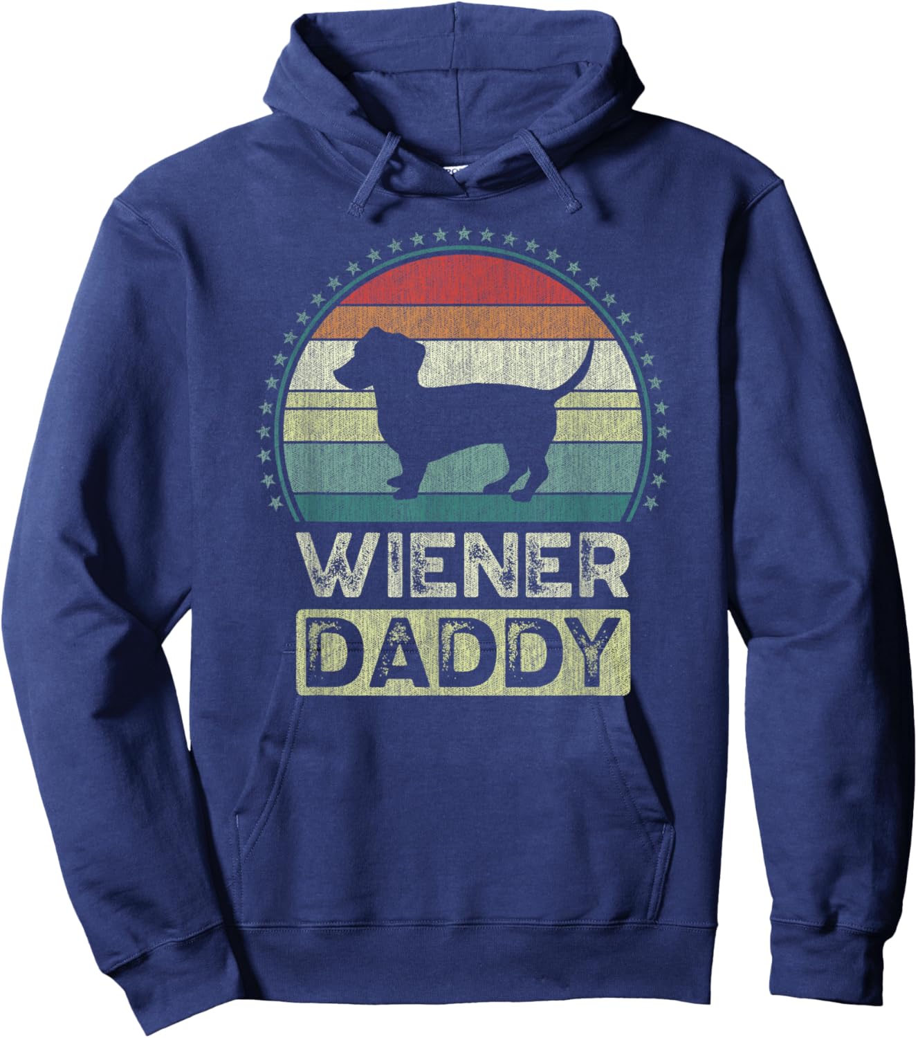 Wiener Daddy, Father's Day, Dachshund Dad Hoodie - Hoodie | Navy