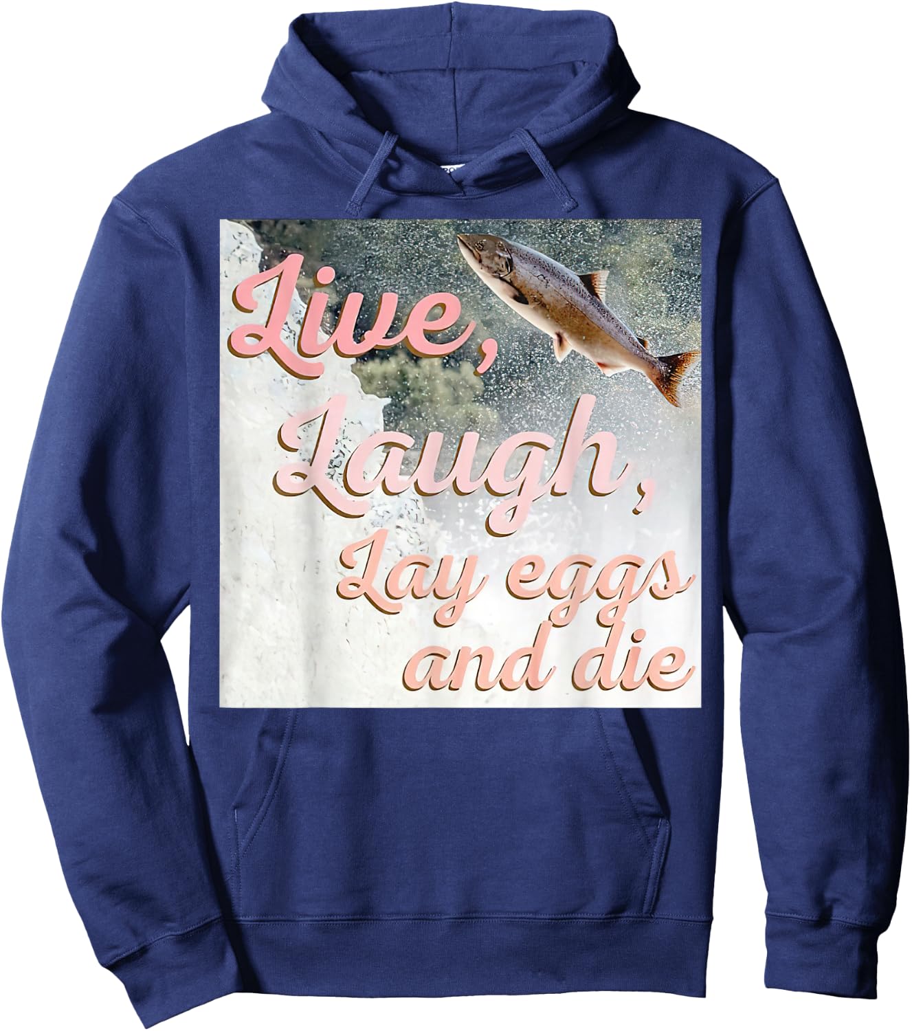 Live Laugh Lay Eggs And Die Hoodie - Hoodie | Navy