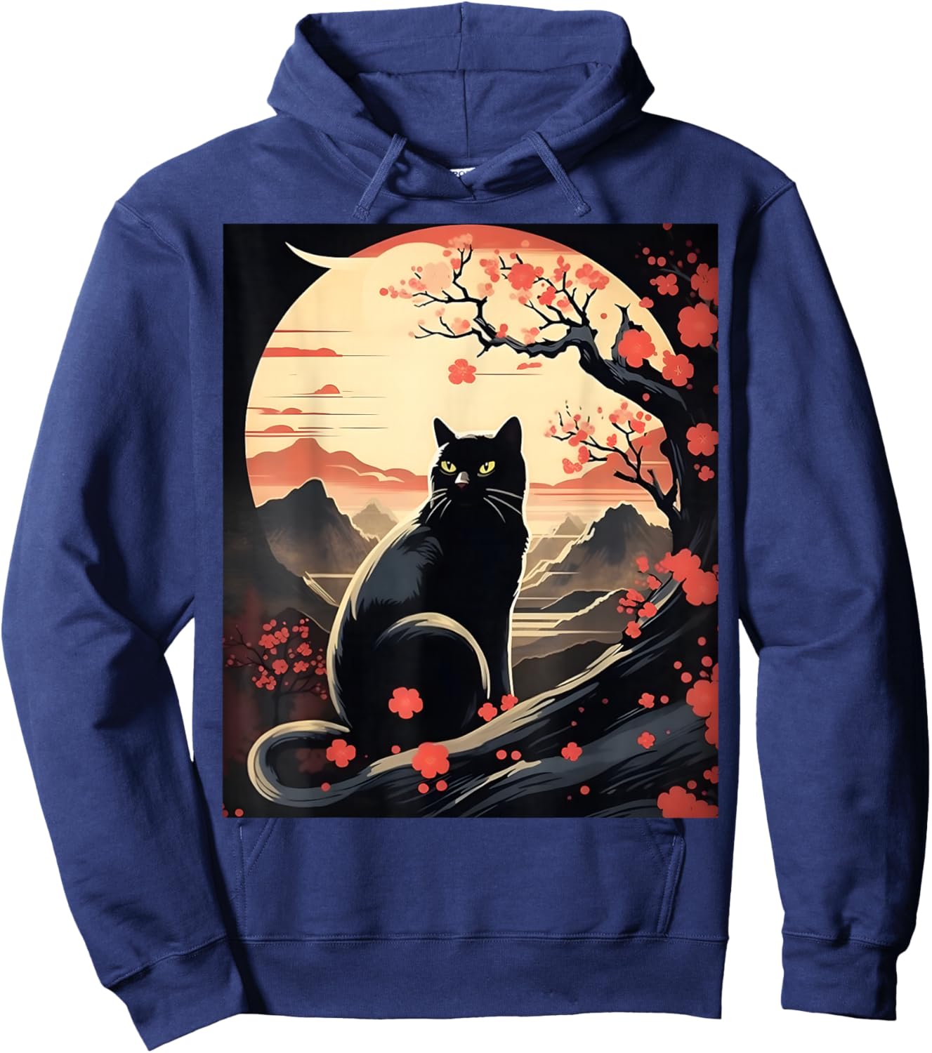Kawaii Japanese Anime Cat , Women & Kids Hoodie - Hoodie | Navy