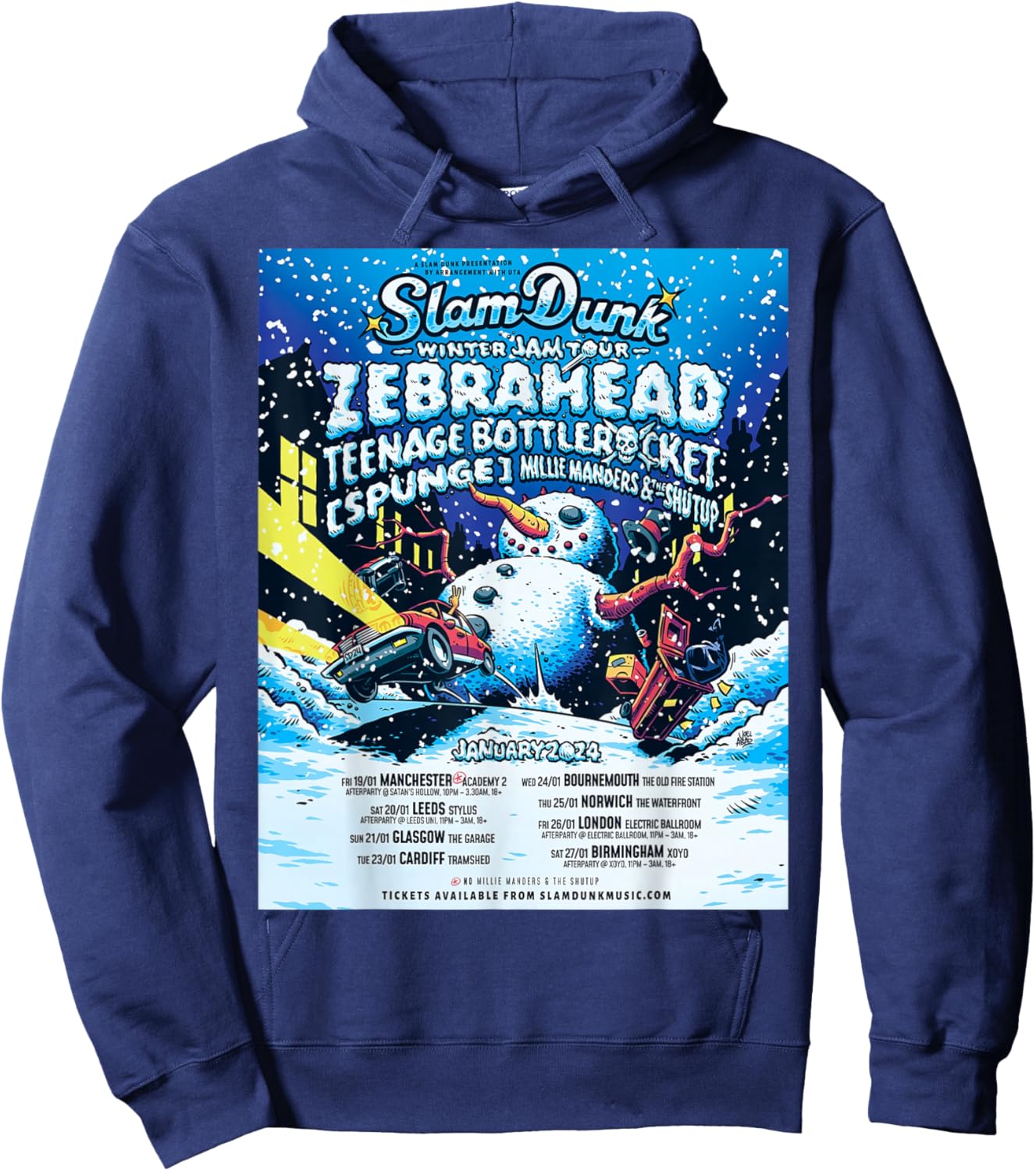 Official Zebrahead Winter Jam 2024 Hoodie - Hoodie | Navy