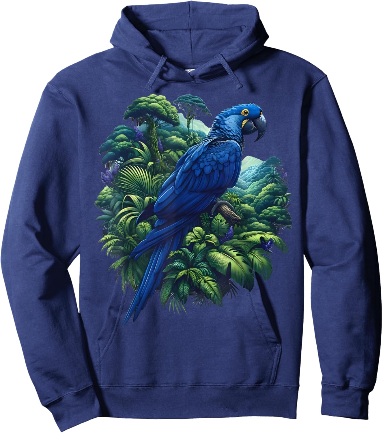 Tropical Forest Parrot for Bird Watching Macaw Hoodie - Hoodie | Navy