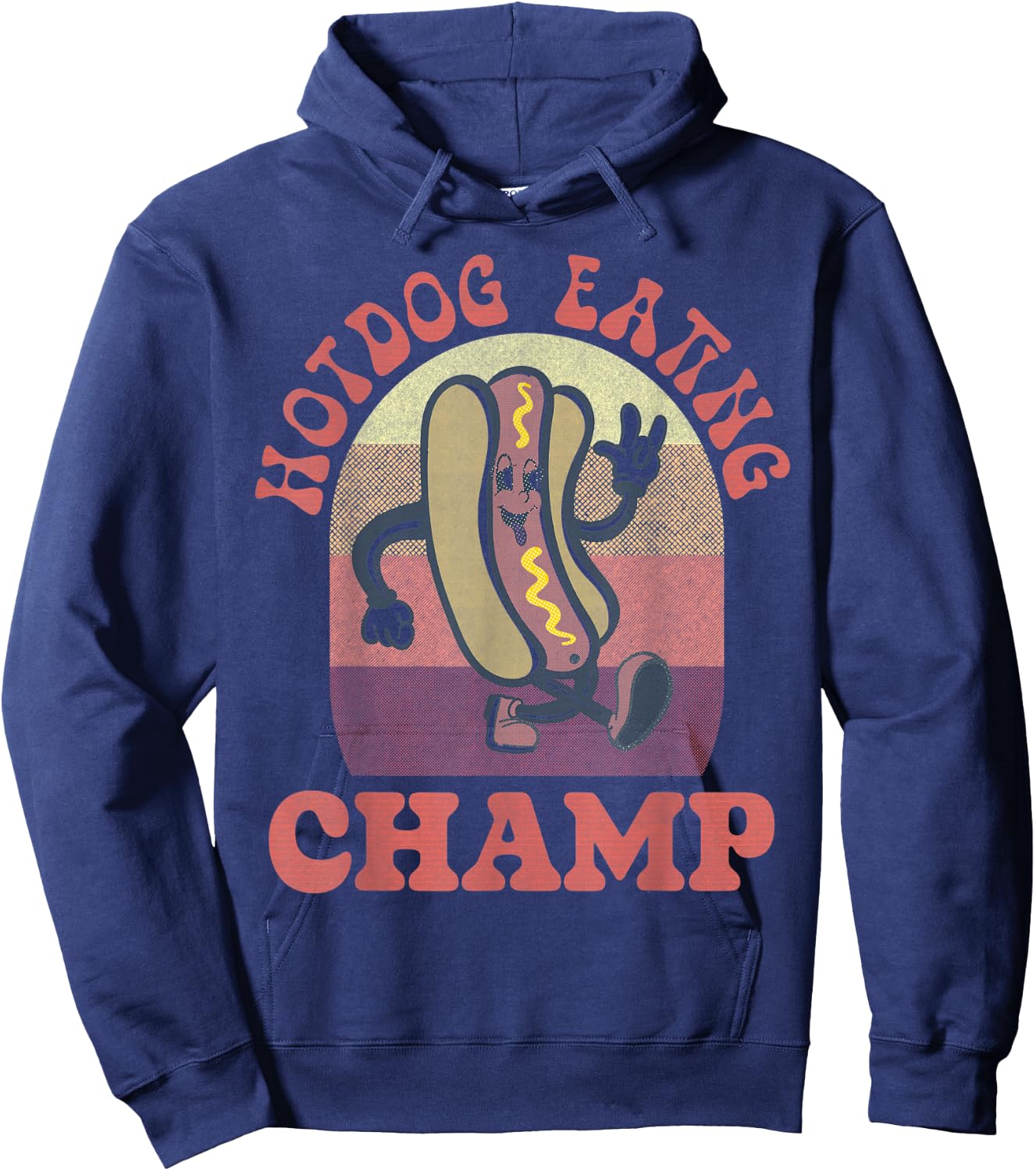 Hot Dog Eating Champion Funny Hoodie - Hoodie | Navy