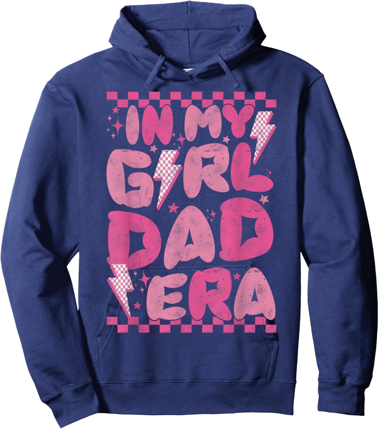 Funny In My Girl Dad Era Fathers Day 2024 retro Hoodie - Hoodie | Navy