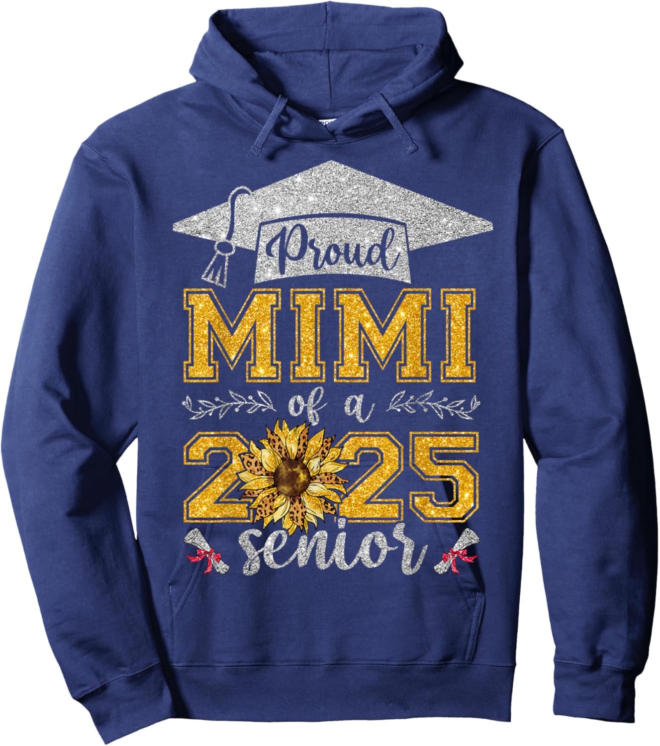 Proud Mimi Of A Class Of 2025 Senior Graduate Hoodie - Hoodie | Navy