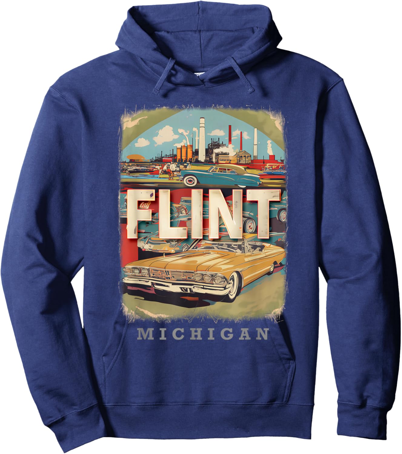 Flint Michigan MI Auto City SD410 Hoodie - Hoodie | Navy