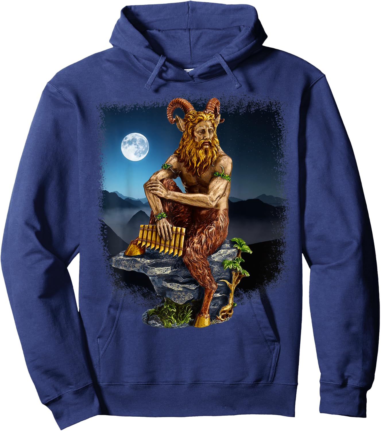Pan God of the Wild In Moonlight Hoodie - Hoodie | Navy