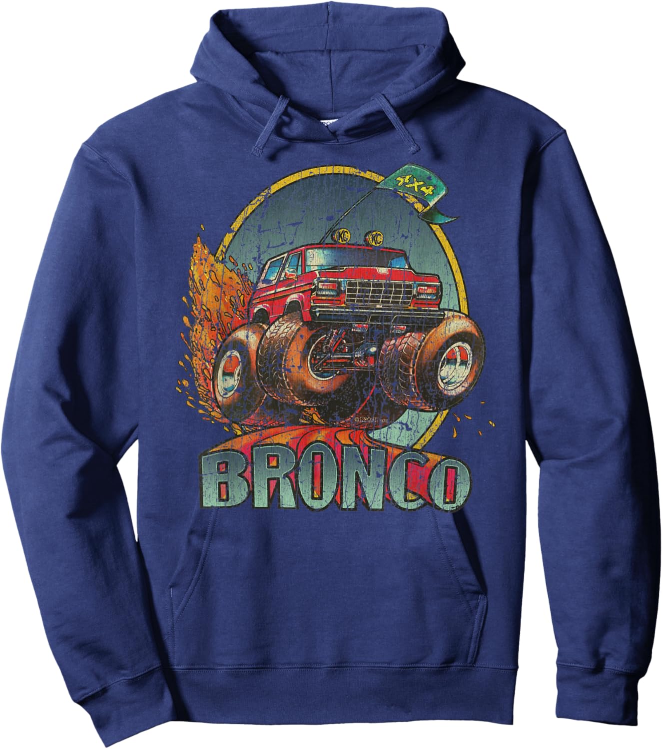 1978 78 Bronco 4x4 SUV Car Hoodie - Hoodie | Navy