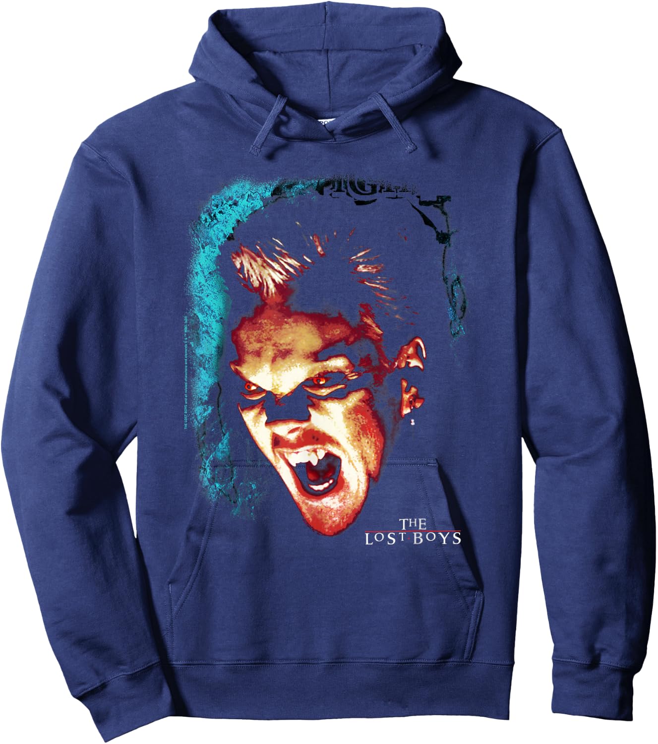 Lost Boys David Big Face Snarl Transparent Hoodie - Hoodie | Navy