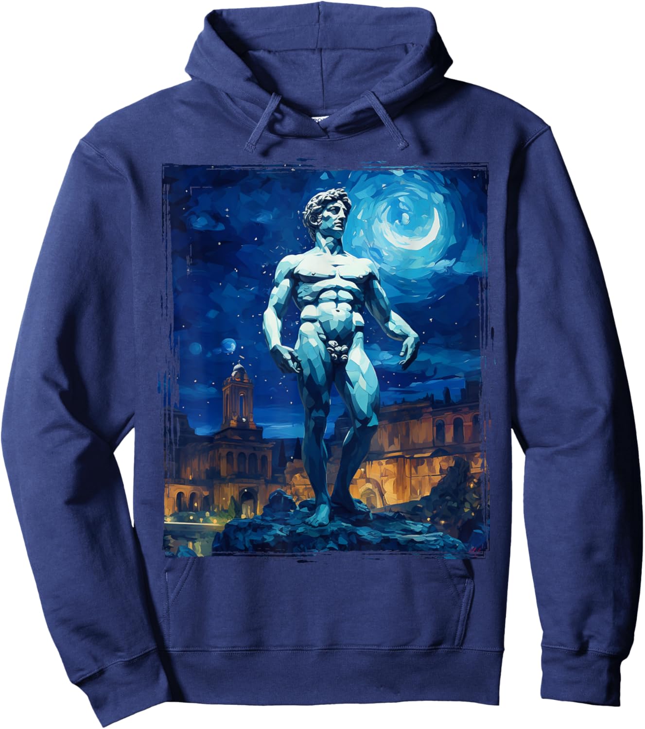 David Statue by Michelangelo Hoodie - Hoodie | Navy