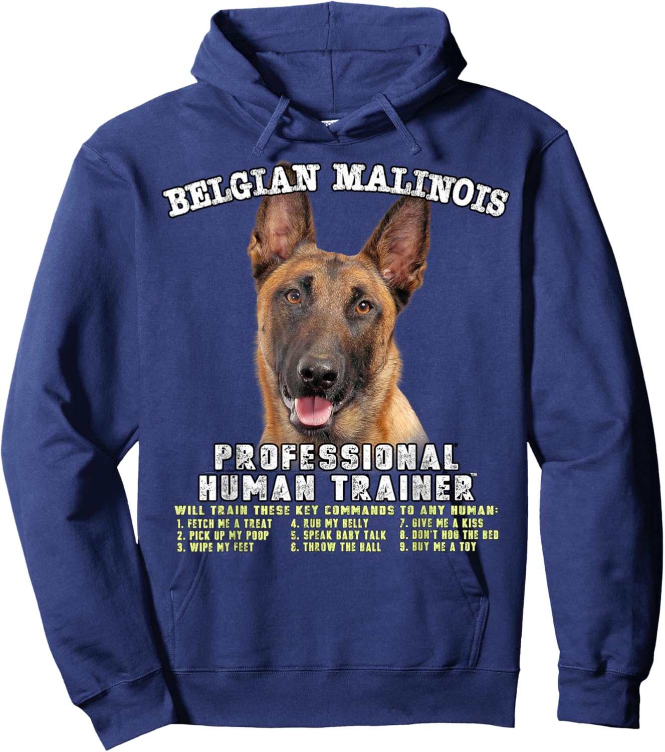 Belgian Malinois Dog Professional Human Trainer Hoodie - Hoodie | Navy