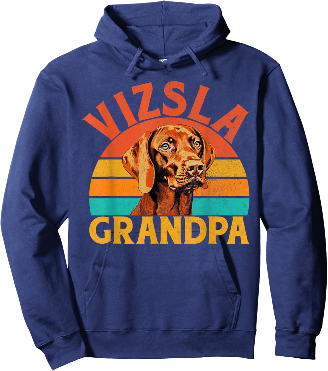 Vizsla Grandpa Vizsla Hoodie - Hoodie | Navy