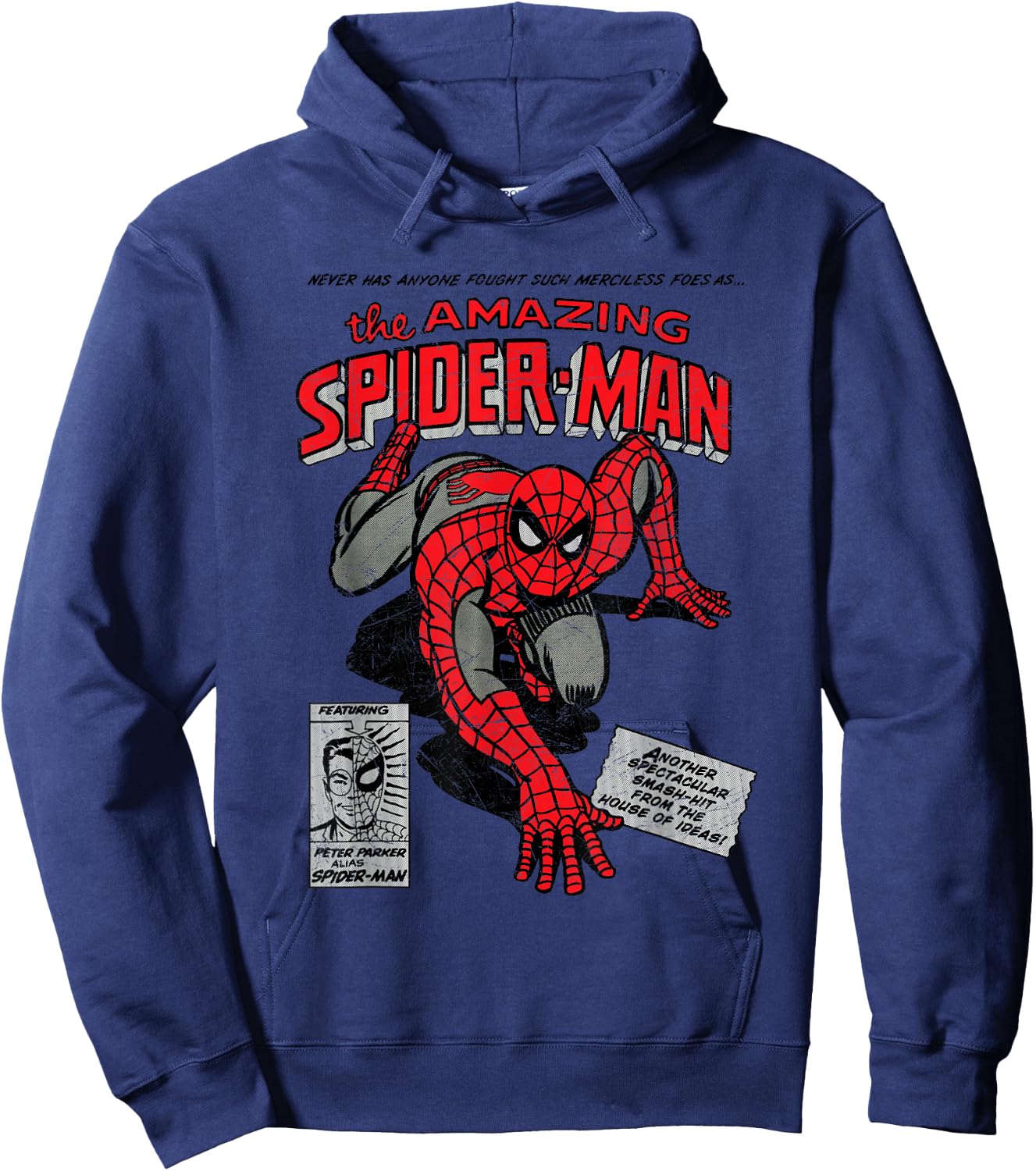 Marvel Spider-Man Retro Comic Hoodie - Hoodie | Navy