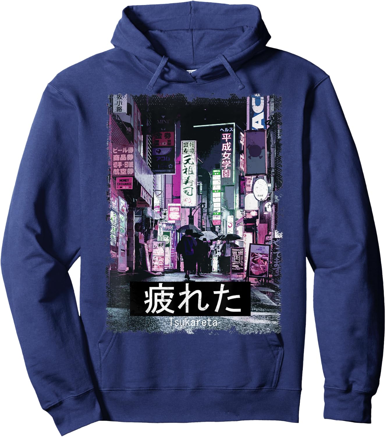 Tokio Vaporwave aesthetic Japan Hoodie - Hoodie | Navy