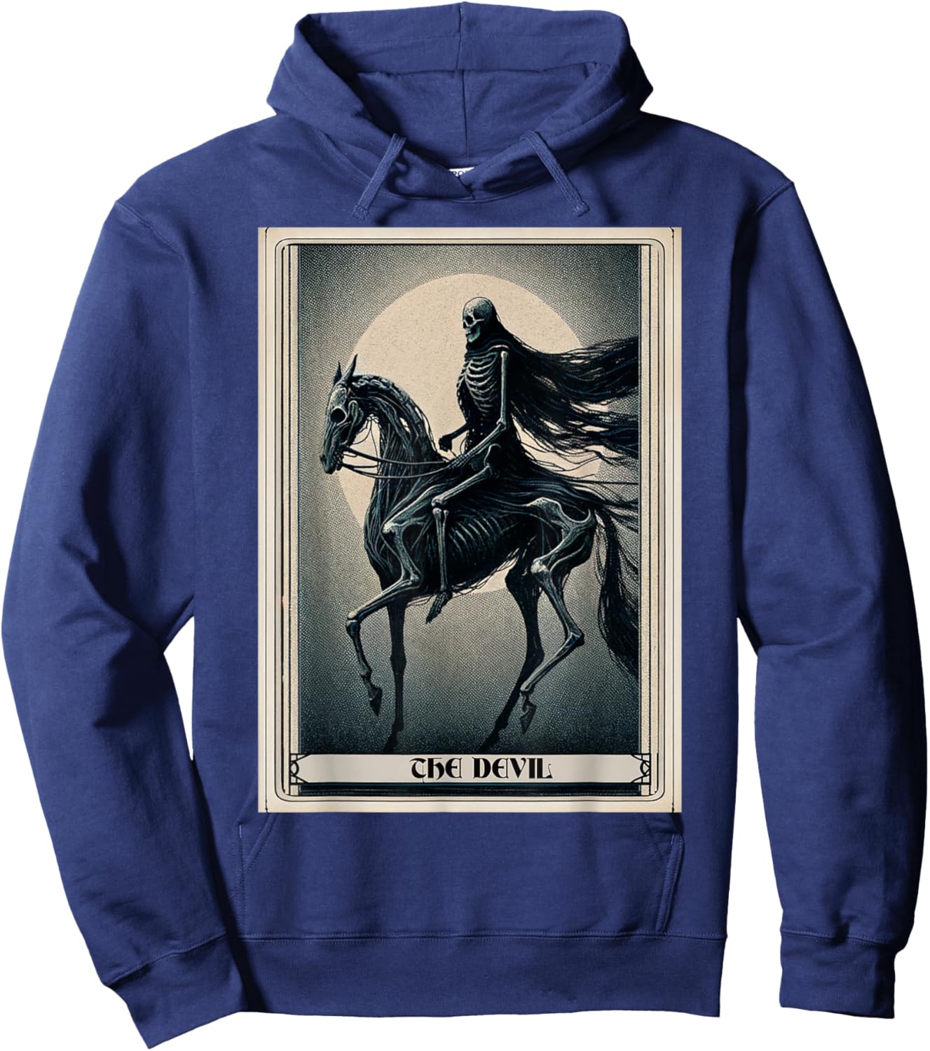 Tarot Card The Devil Death Horse Hoodie - Hoodie | Navy