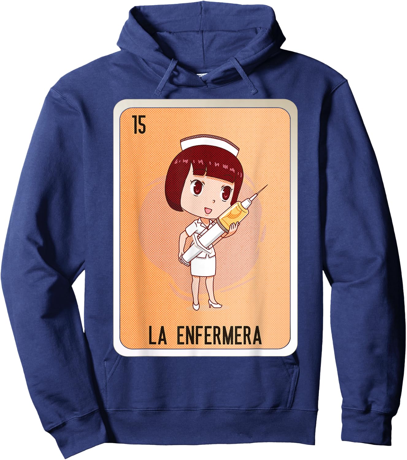 La Enfermera Mexican Slang Chicano Bingo Cards Hoodie - Hoodie | Navy