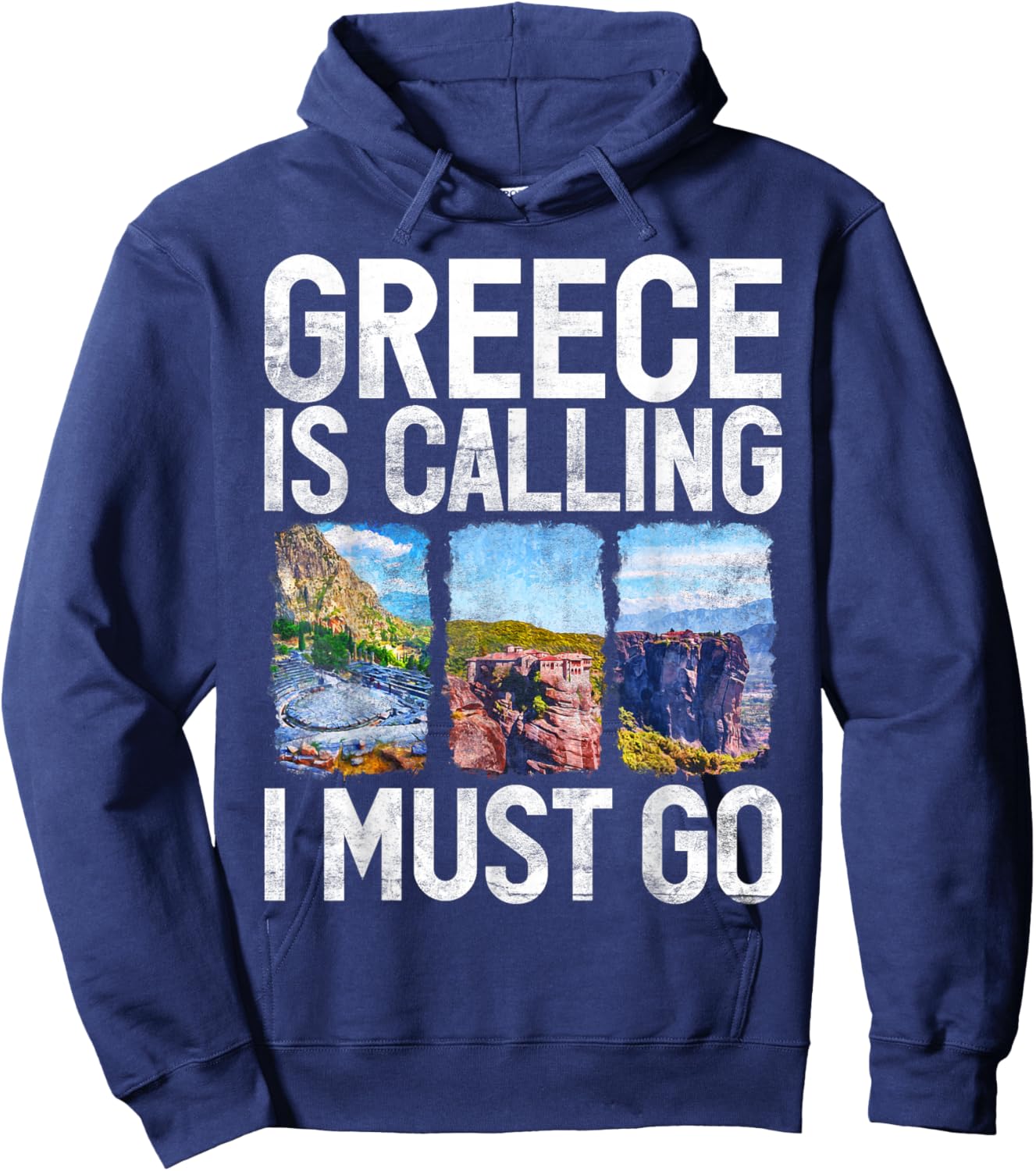 Greece is Calling i must go Greek Hoodie - Hoodie | Navy