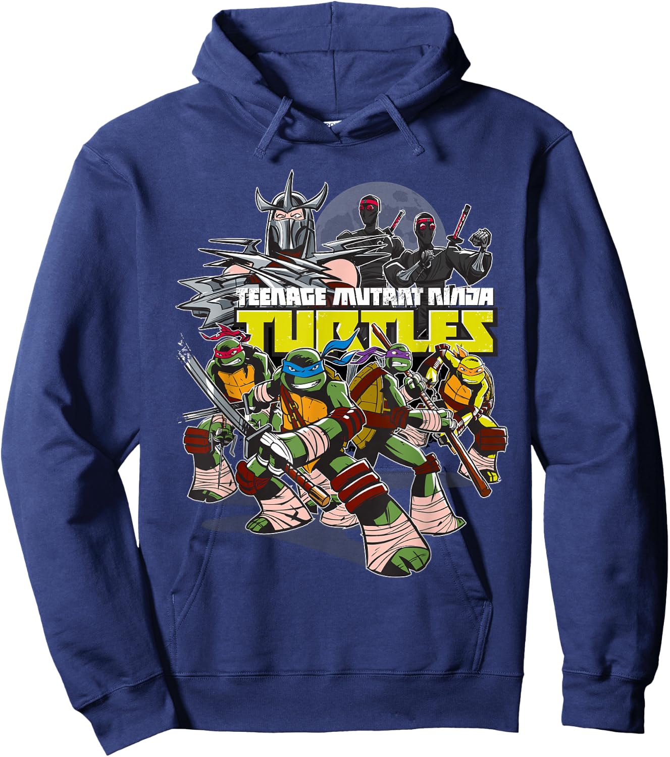 TMNT Shredder Super villain With All Characters Hoodie - Hoodie | Navy