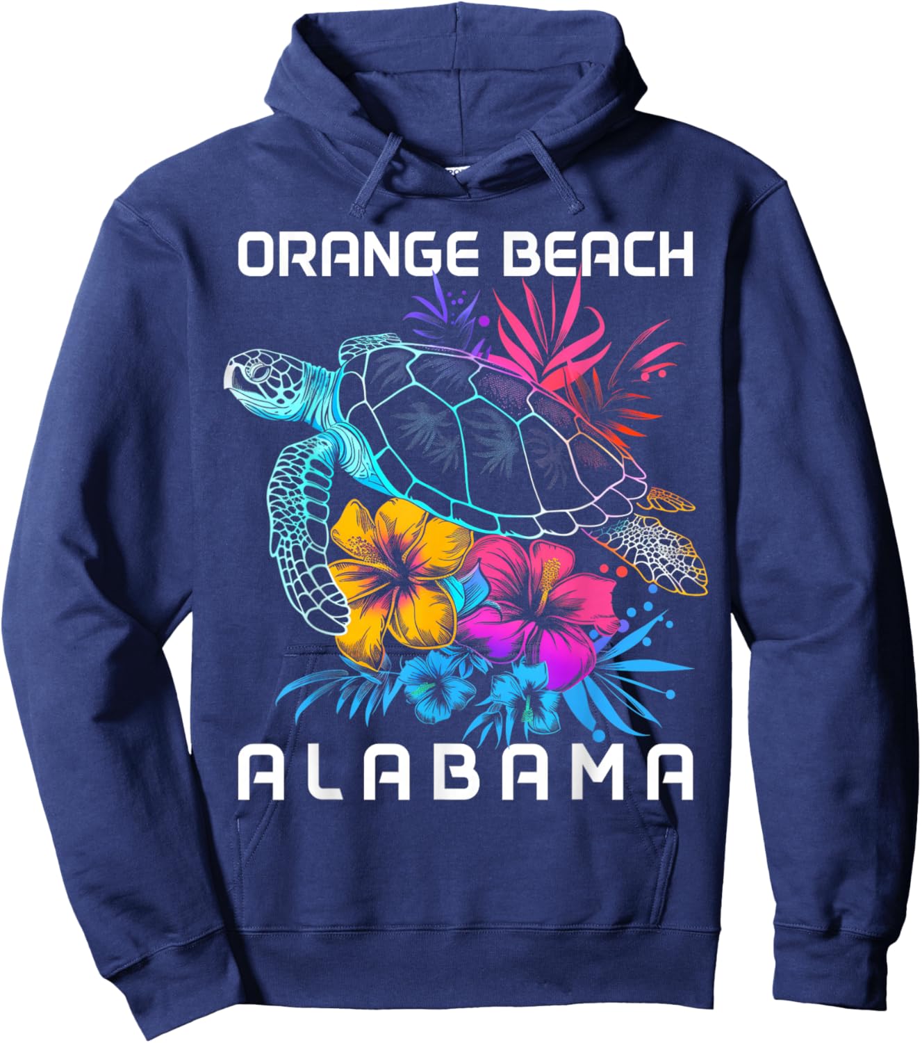 Orange Beach Alabama Sea Turtle Surf Surfer Hoodie - Hoodie | Navy