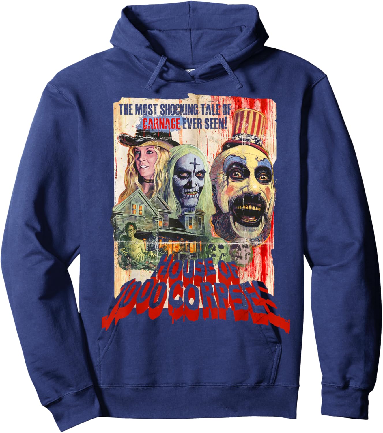 Rob Zombie – Pulp Poster , Black, S Hoodie - Hoodie | Navy