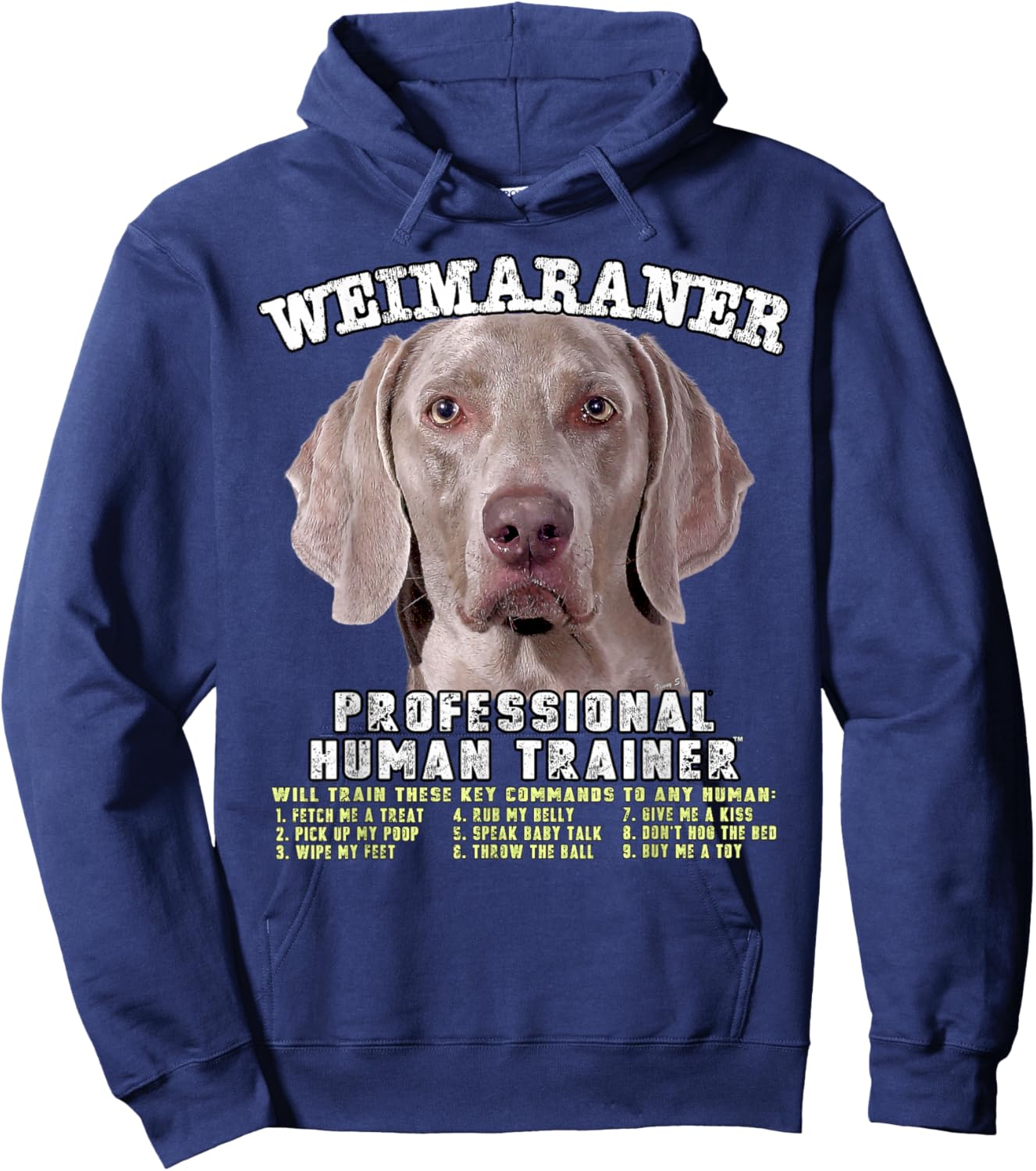 Weimaraner Dog Professional Human Trainer Hoodie - Hoodie | Navy