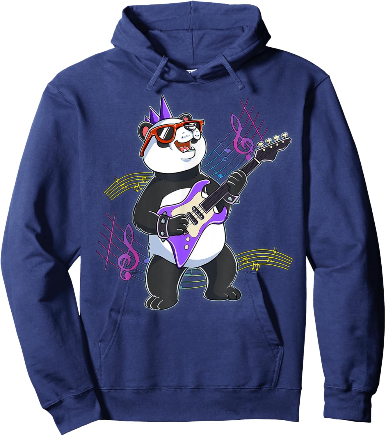 Panda Guitar Rockstar Hoodie - Hoodie | Navy