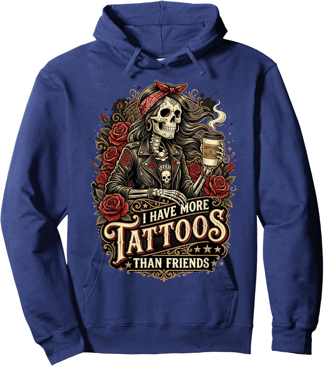 I Have More Tattoos Than Friends Tattoo Artist Hoodie - Hoodie | Navy