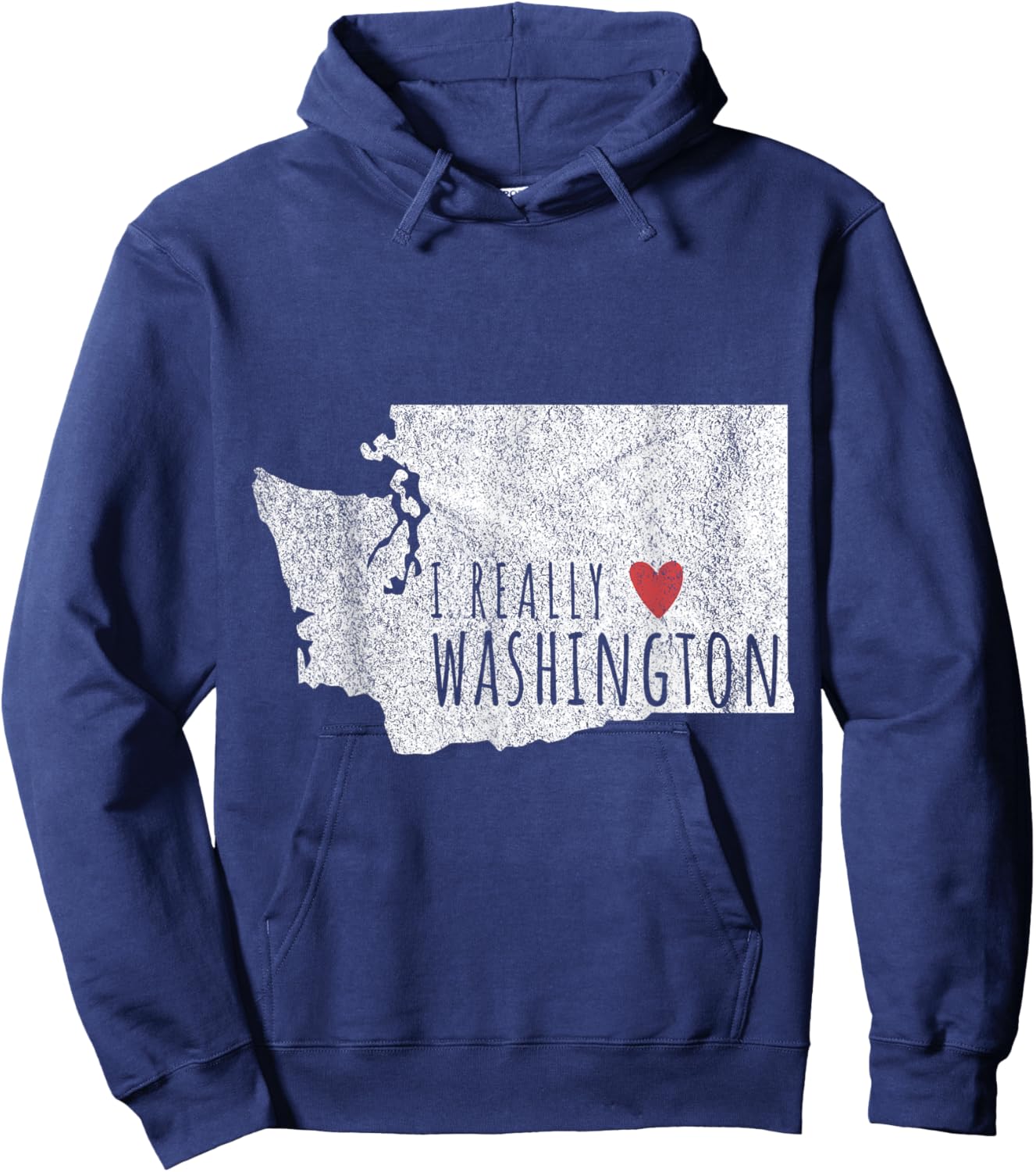 I Really Love Washington Funny Washington Roots Hoodie - Hoodie | Navy