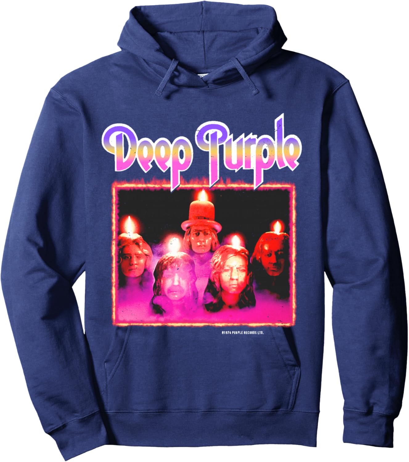 Deep Purple Burn Manche Longue Hoodie - Hoodie | Navy