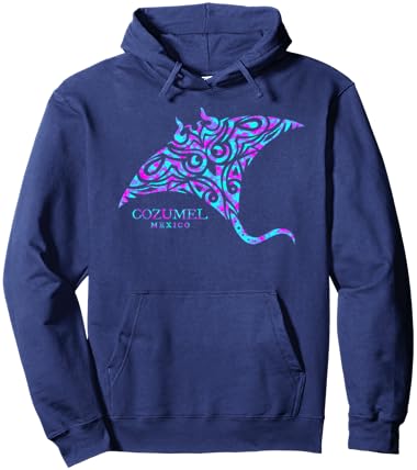 Cozumel Mexico Stingray Boys Girls Souvenir Hoodie - Hoodie | Navy