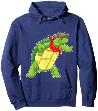Turtle Cowboy Cowboy hat Hoodie - Hoodie | Navy