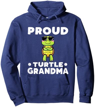 Proud Turtle Grandma Tortoise Lover Hoodie - Hoodie | Navy