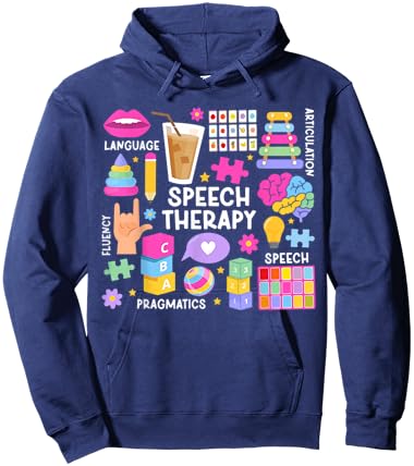 Speech Therapy SLP Speech Language Pathologist Hoodie - Hoodie | Navy