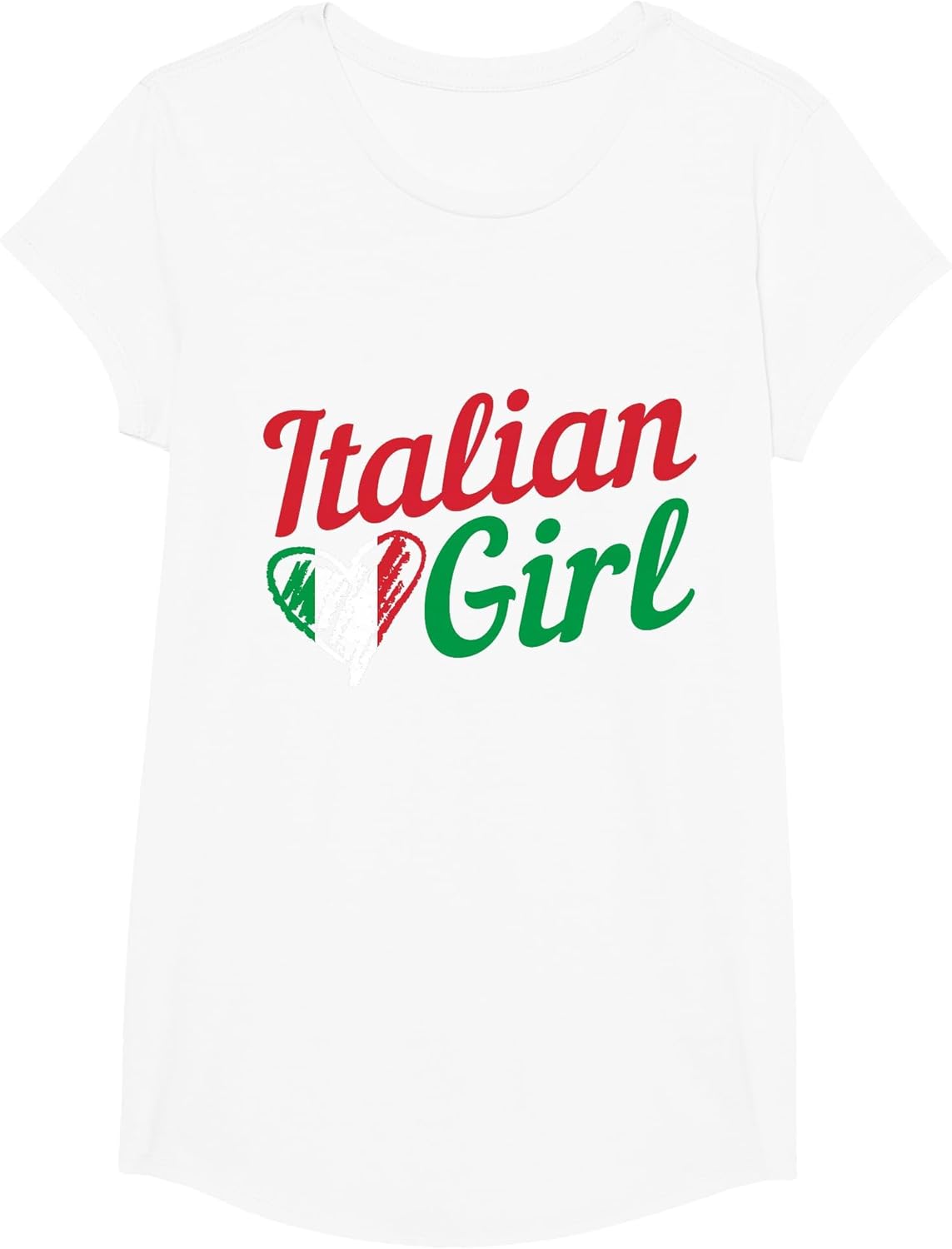 Italian Girl Italy Flag Heart Vintage