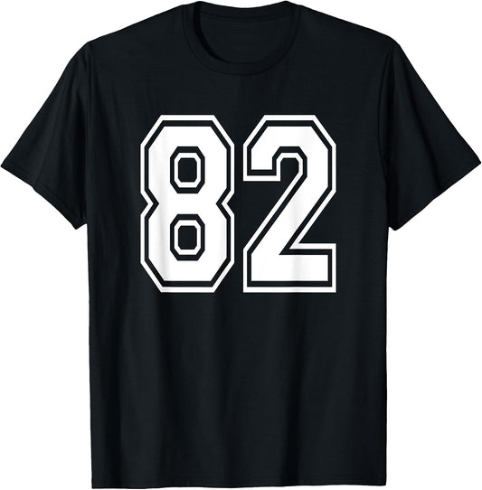 Number 82 82nd Birthday Gift Player Team Numbered Jersey