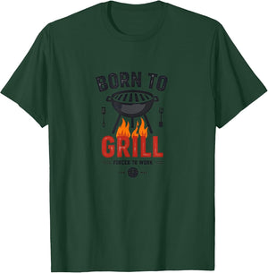 Born to Grill Forced to Work Funny BBQ Dad Humor Gift