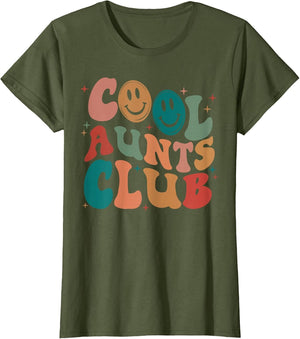 Retro Groovy Cool Aunts Club Funny Auntie Women Cool Aunt