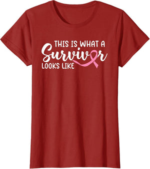 This is What A Survivor Looks Like Pink Ribbon Breast Cancer