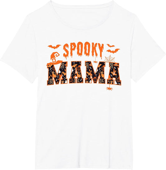 Spooky Mama Halloween Witch Mom Ghost Spooky Costume Women