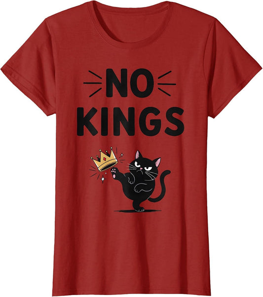 Black Cat No Kings Shirt Men Women No Kings