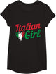 Italian Girl Italy Flag Heart Vintage