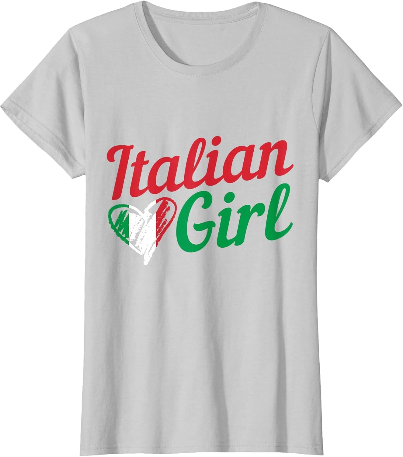 Italian Girl Italy Flag Heart Vintage