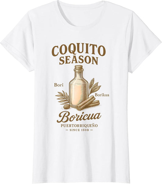 Puerto Rican Flag Boricua Taino Funny Puerto Rico Coquito