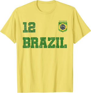 Brazil Jersey Number Twelve Brazilian Futebol Soccer