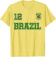 Brazil Jersey Number Twelve Brazilian Futebol Soccer